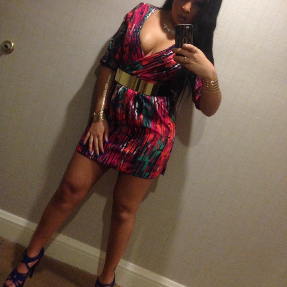 Multi colored mini dress